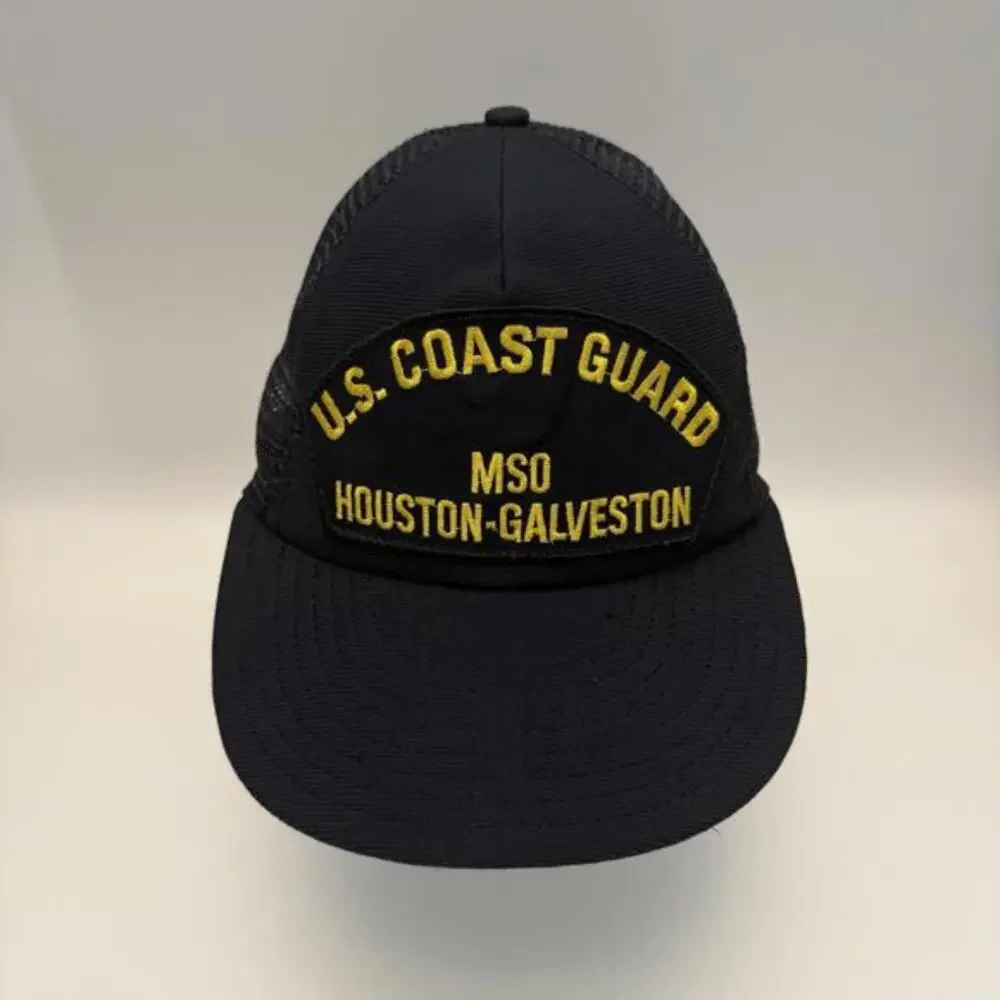 US Coast Guard MSO Houston-Galveston‎ Navy Mesh Trucker Hat OSFA Made in USA